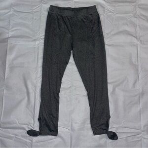 Serra Heather Gray Tie Bottom Leggings